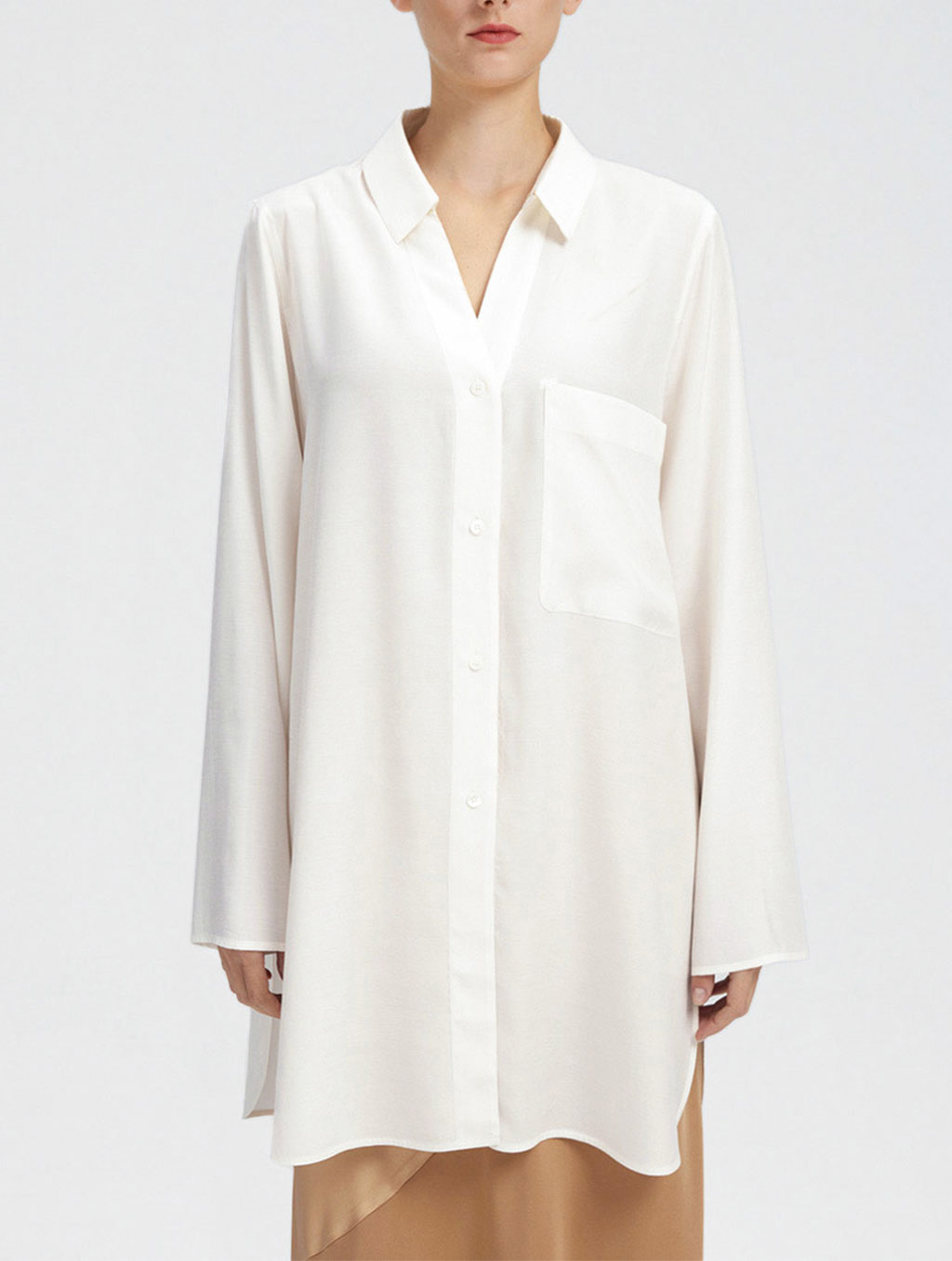 Cupro Oversize Relaxed Shirt
