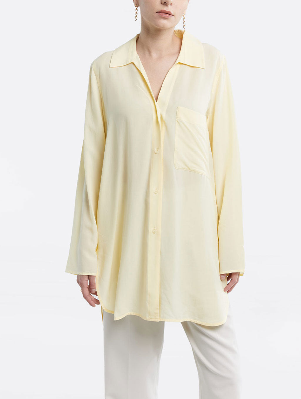 Cupro Oversize Relaxed Shirt