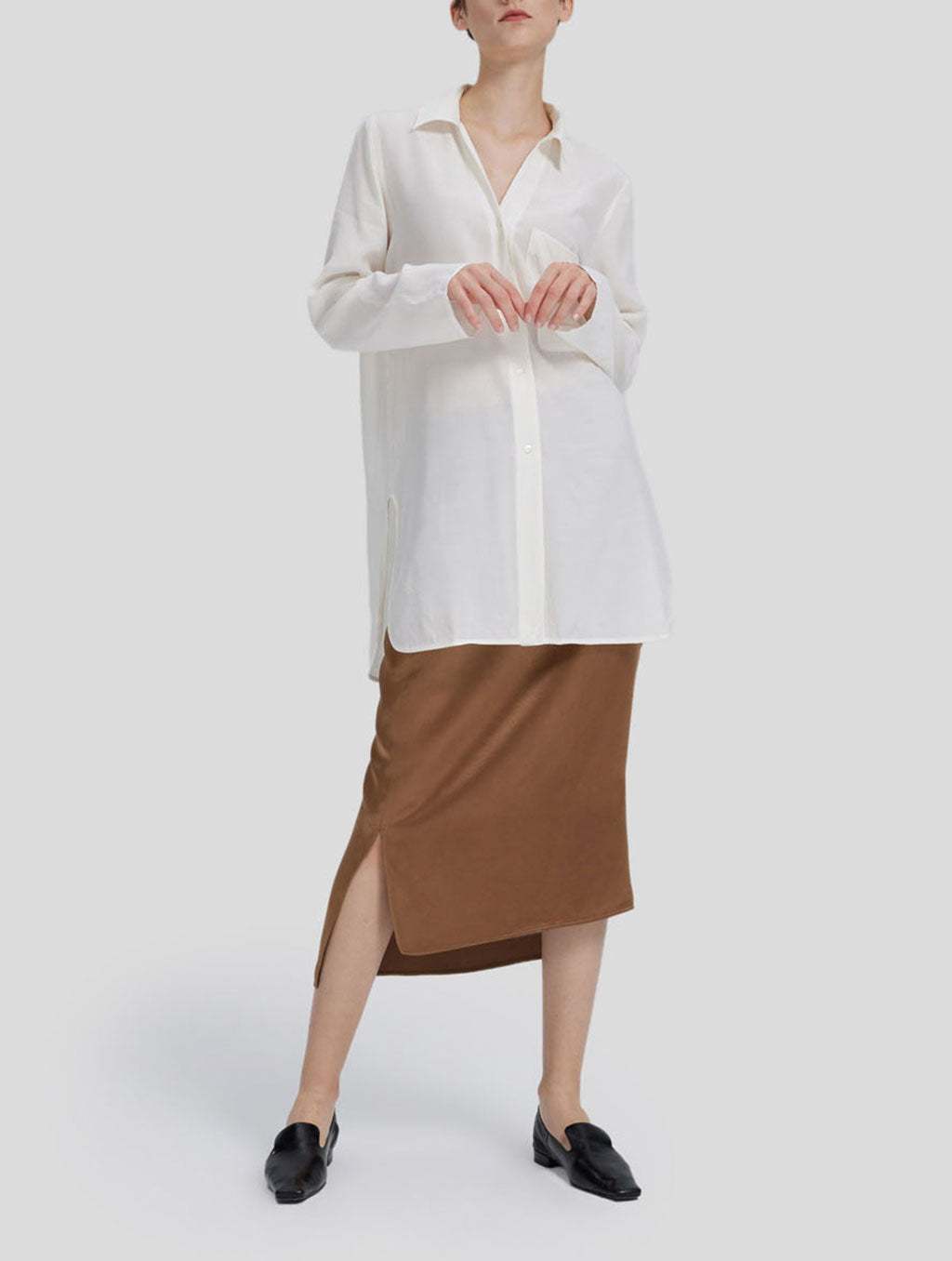 Cupro Oversize Relaxed Shirt