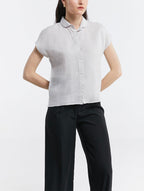 100% Linen Wide Shoulder Shirt
