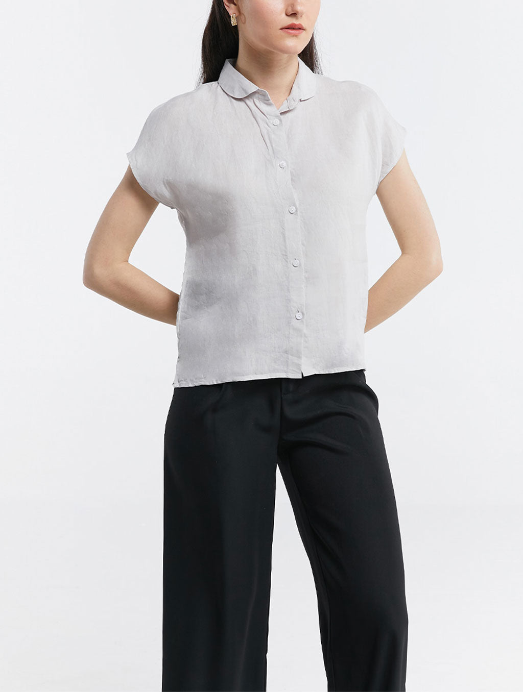 100% Linen Wide Shoulder Shirt