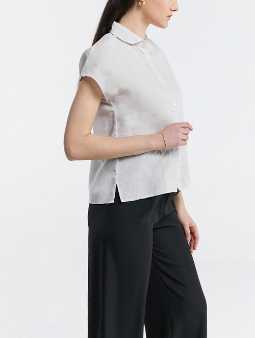 100% Linen Wide Shoulder Shirt