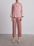 Classic Trimmed Silk Pajama Set