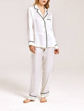 Classic Trimmed Silk Pajama Set