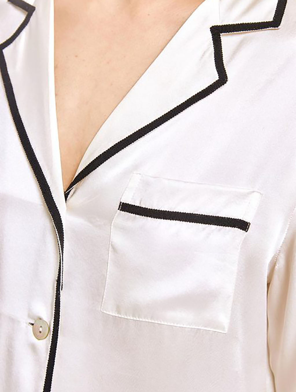 Classic Trimmed Silk Pajama Set