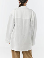 Notched Lapel Linen Blazer