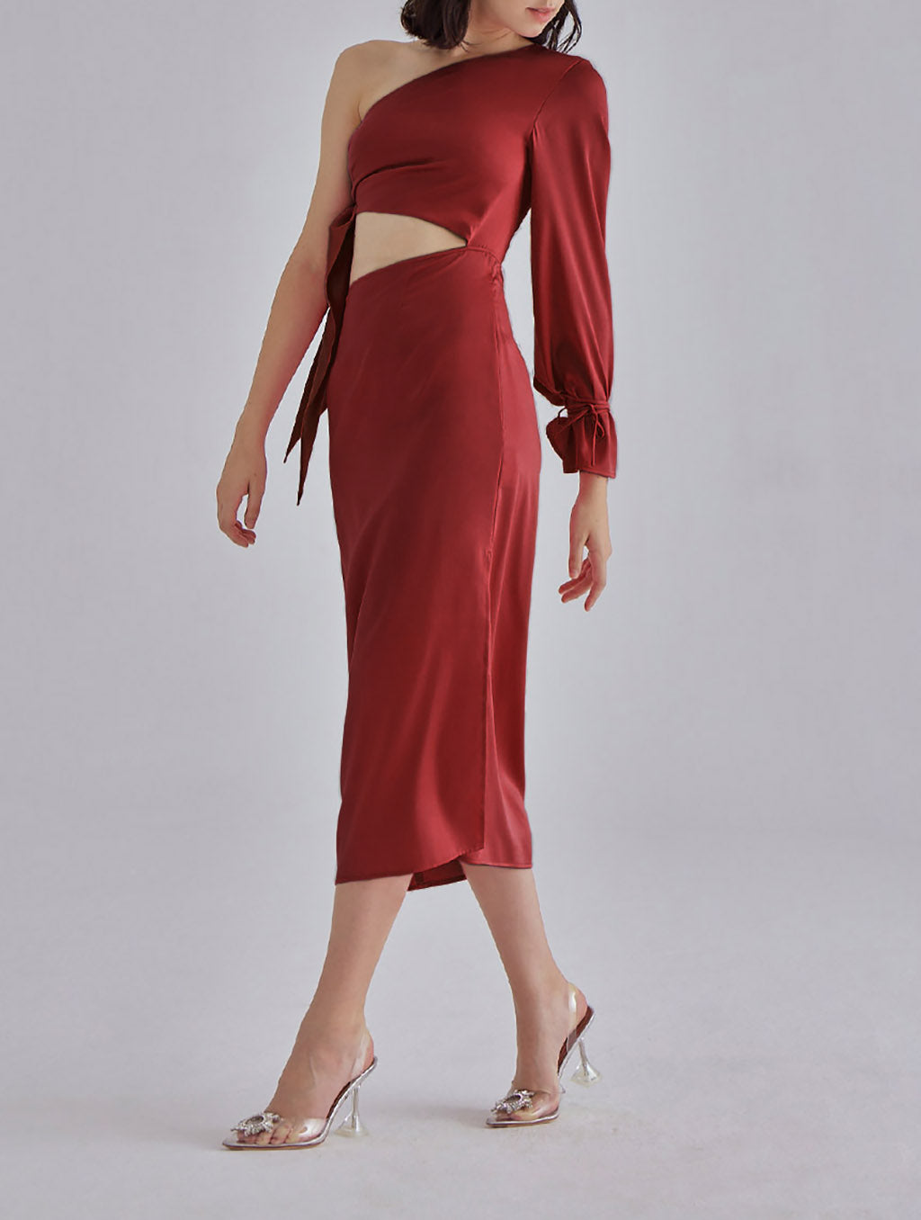 Cut-Out Silk Dress