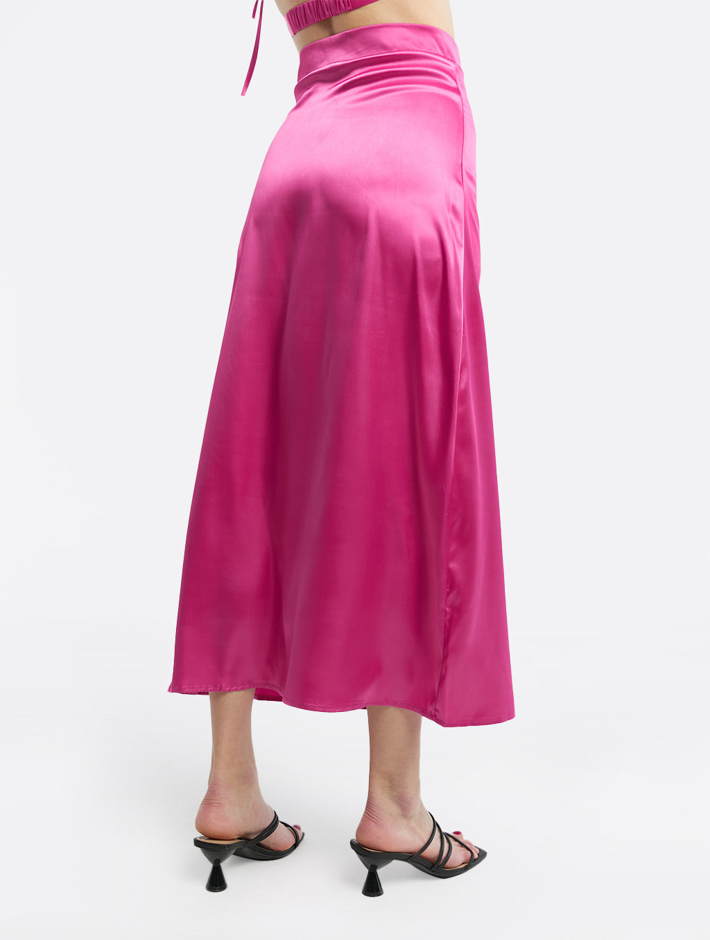 Satin Effect Pencil Skirt